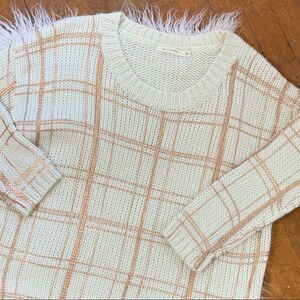 Ellison Plaid Chunky Loose Knit Crop Sweater